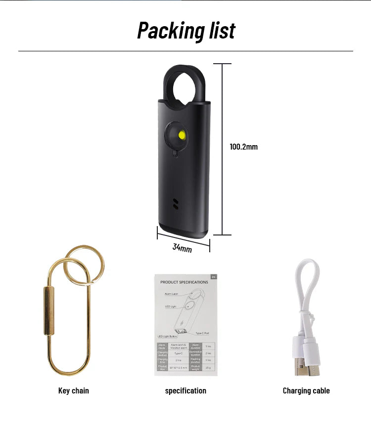My Screamer 3.0 - 2025's Ultimate Personal Safety Alarm – 135dB Rechargeable Keychain Siren