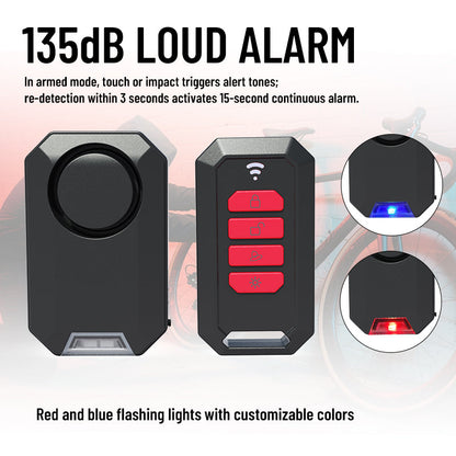 IPX5 Waterproof Bike Alarm – 135dB Anti-Theft Protection