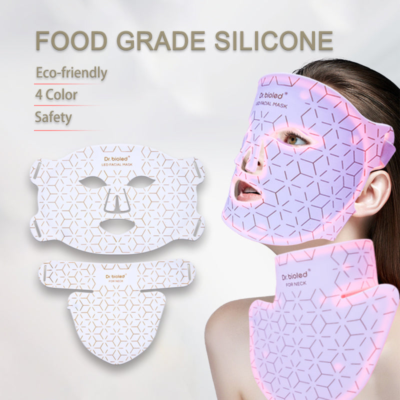 LED Red Light Therapy Face & Neck Mask Australia | Near Infrared Silicone LED Facial Mask for Wrinkles, Acne & Skin Rejuvenation