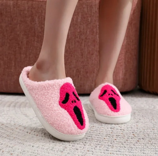 Scream Slippers With Rubber Sole