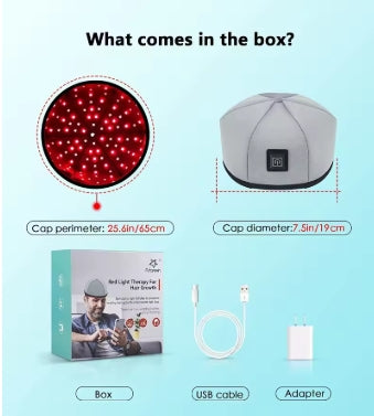 Red Light Therapy Hair Growth Cap (660nm + 830nm | 120 LEDs)