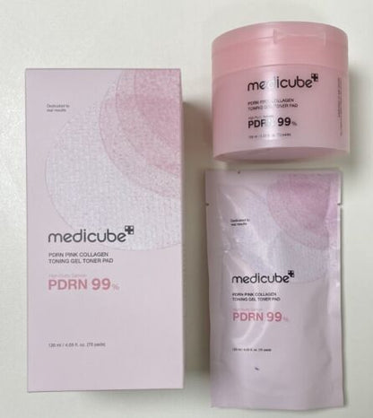 NEW- Medicube PDRN Pink Collagen Toning Gel Toner Pad (70 pads)